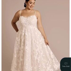 Elegant White Floral Lace Dress